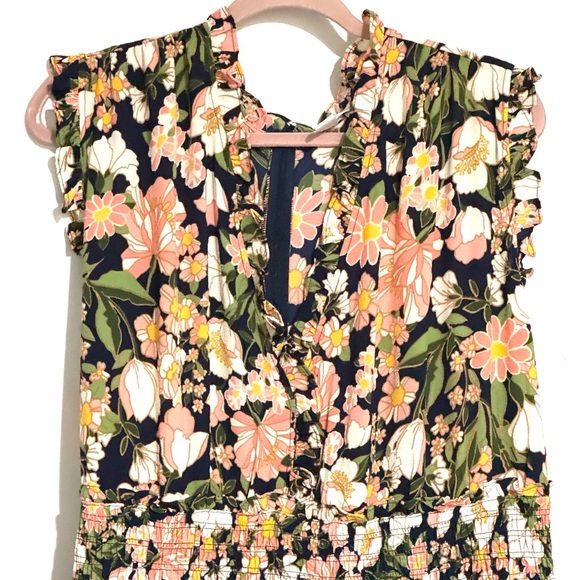 ❄️ SALE! London Times Floral Ruffle Midi Dress - Picture 4 of 6